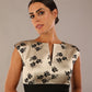 Nadia Floral Jacquard Satin Dress 