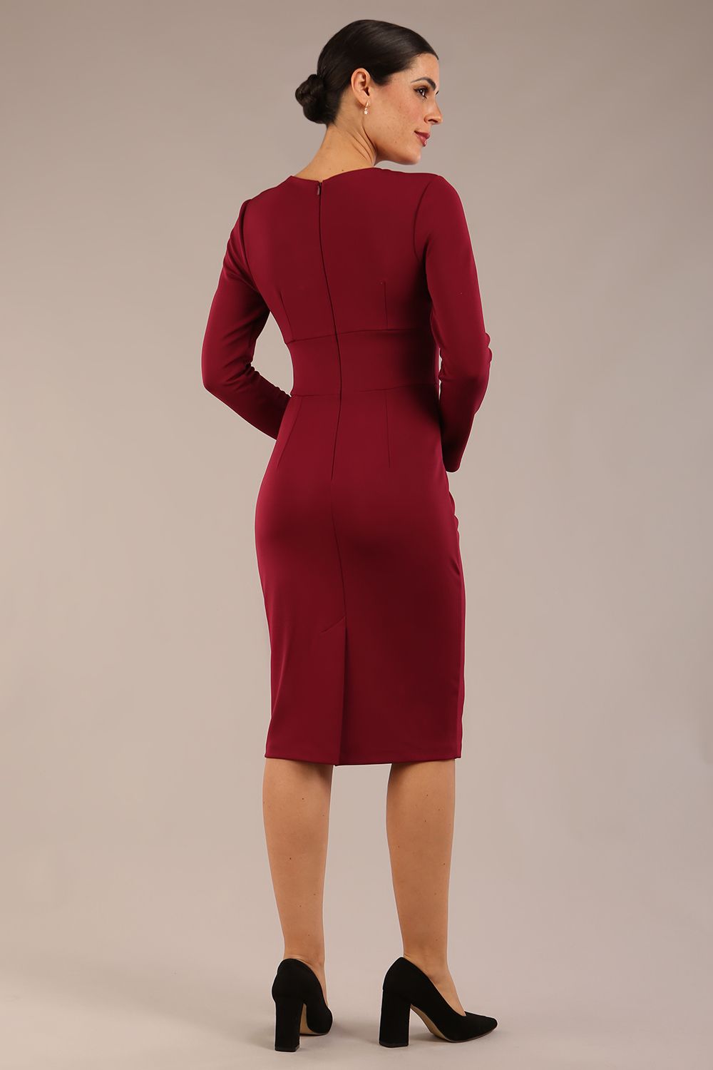 Olgivy Long Sleeve Knee Length Pencil Dress – Diva Catwalk, image 21