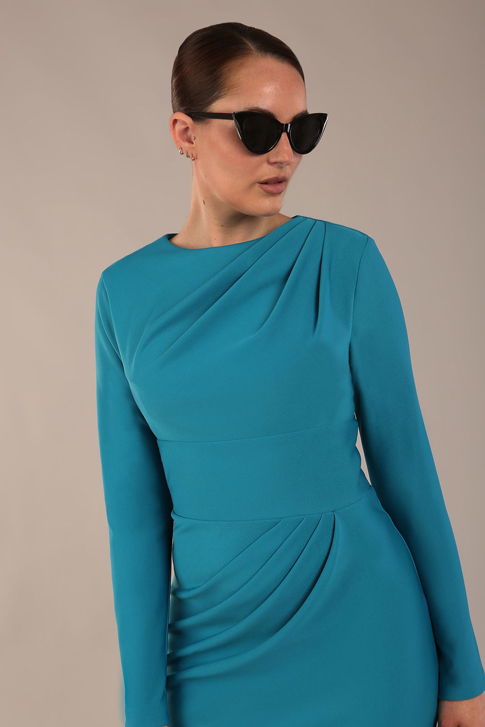 Olgivy Long Sleeve Knee Length Pencil Dress – Diva Catwalk, image 10