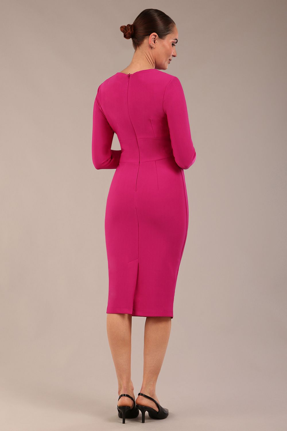 Olgivy Long Sleeve Knee Length Pencil Dress – Diva Catwalk, image 15