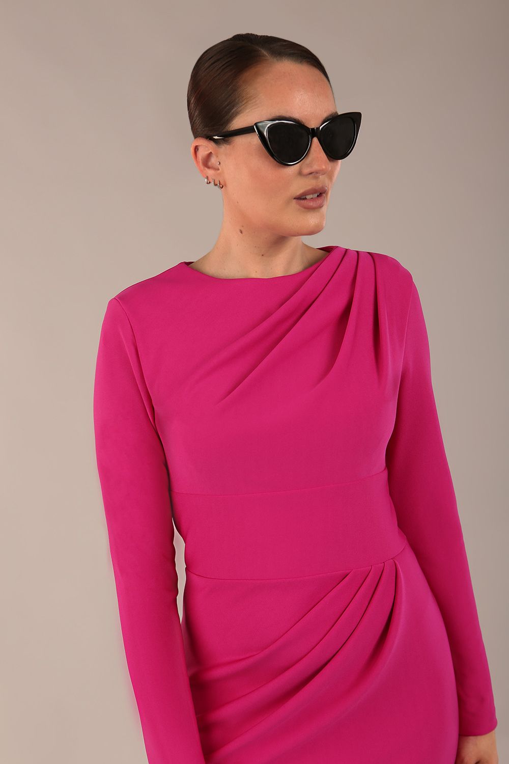 Olgivy Long Sleeve Knee Length Pencil Dress – Diva Catwalk, image 9