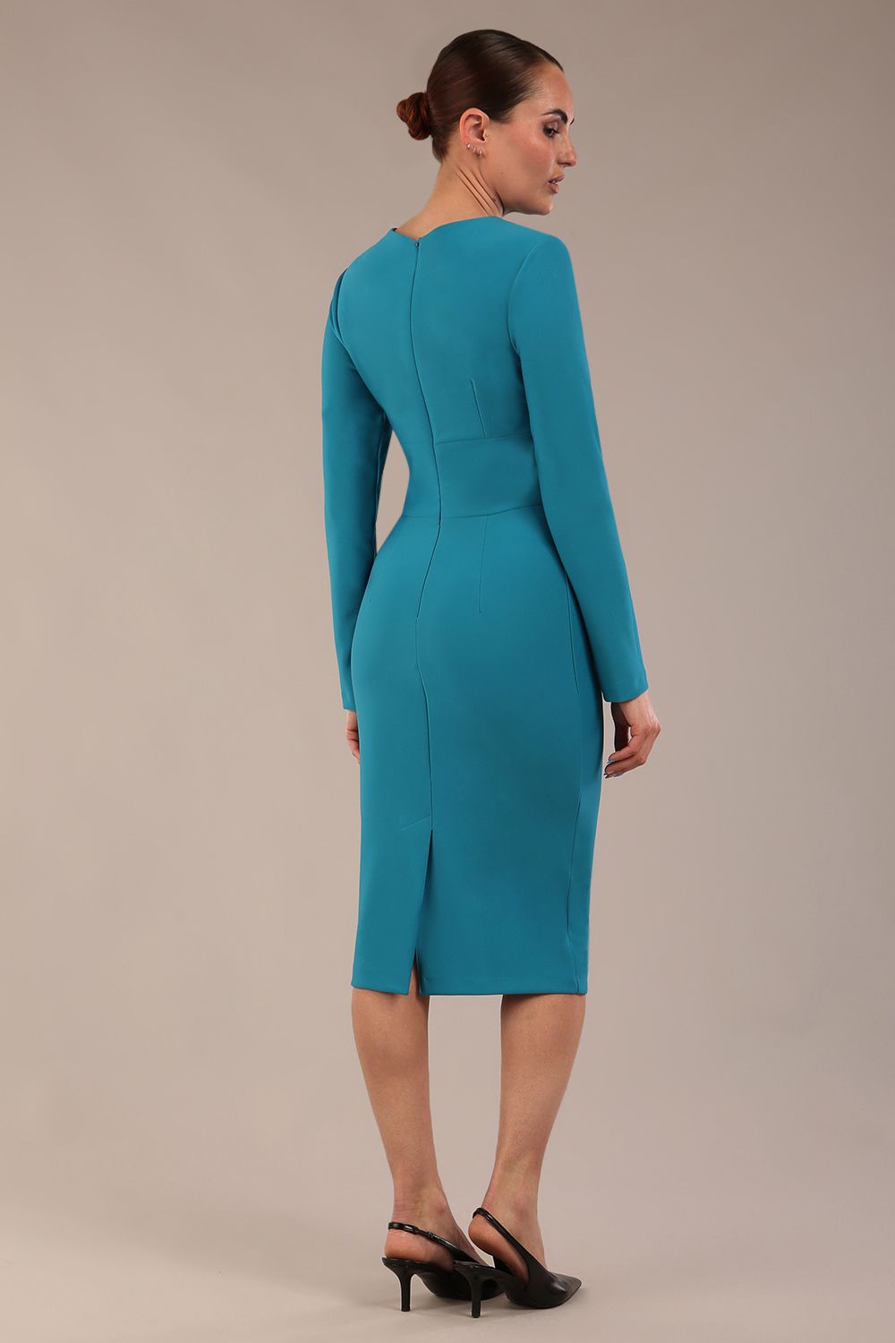 Olgivy Long Sleeve Knee Length Pencil Dress – Diva Catwalk, image 13