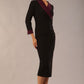 Osaka Sparkle Contrast Detail Pencil Dress 