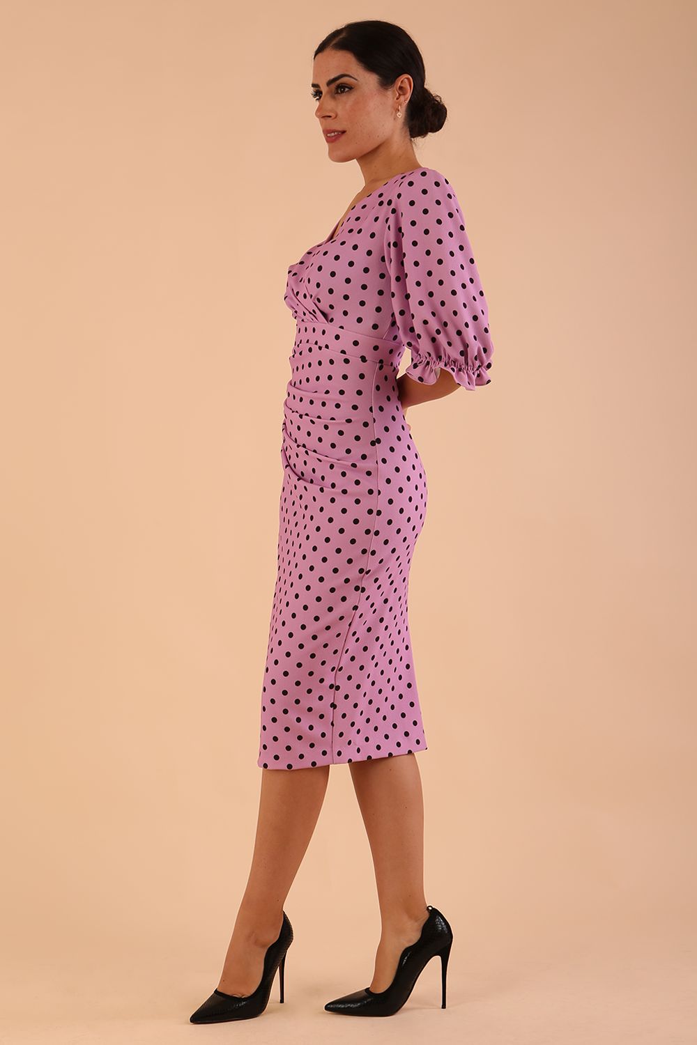 Palacio Polka Dot Print Sleeved Dress – Diva Catwalk, image 6