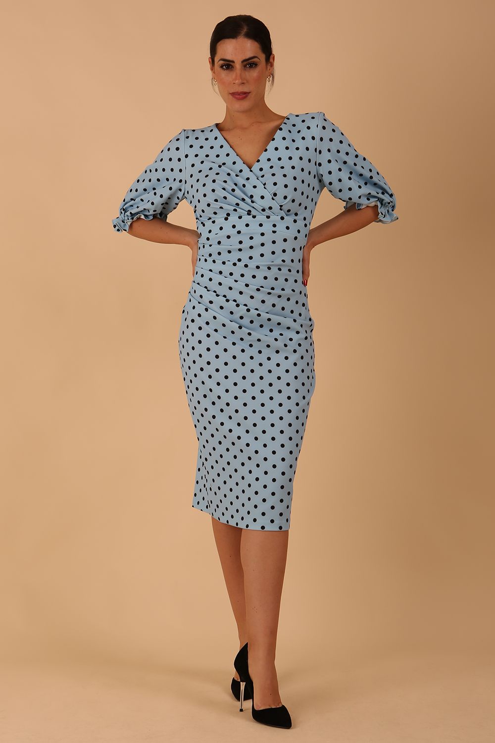 Palacio Polka Dot Print Sleeved Dress – Diva Catwalk, image 14
