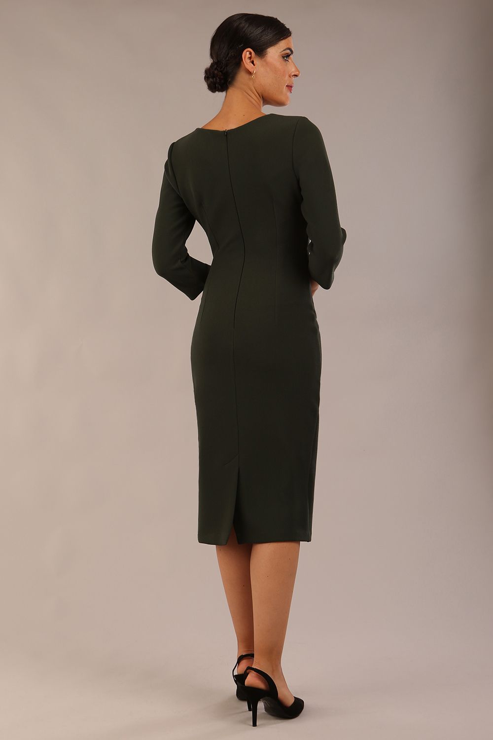 Peppard 3/4 Sleeve Pencil Dress – Diva Catwalk, image 4