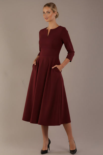 Perpetua V-Slit A-Line Dress 