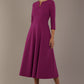 Perpetua V-Slit A-Line Dress 