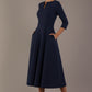 Perpetua V-Slit A-Line Dress 