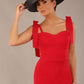 Philippa Bow shoulder detail Pencil Wiggle Dress 