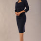 Plaza Trapezium neckline Cutout Pencil Sleeved Dress 