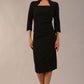 Plaza Trapezium neckline Cutout Pencil Sleeved Dress 