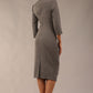 Plaza Trapezium neckline Cutout Pencil Sleeved Dress 