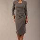 Plaza Trapezium neckline Cutout Pencil Sleeved Dress 