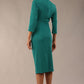 Plaza Trapezium neckline Cutout Pencil Sleeved Dress 