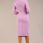 Plaza Trapezium neckline Cutout Pencil Sleeved Dress 