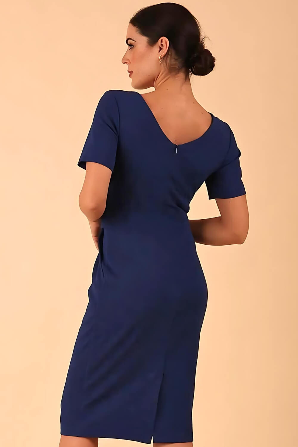 Positano Pencil Dress in Midnight Blue – Diva Catwalk, image 2