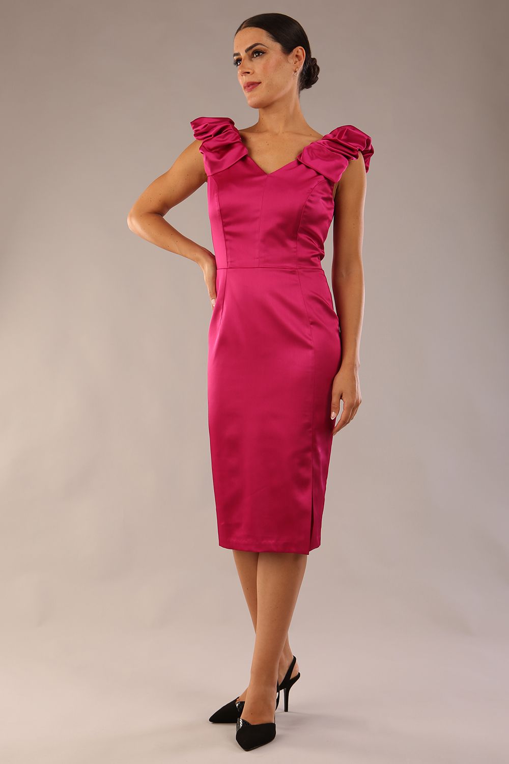 Prudence Satin Pencil Dress 