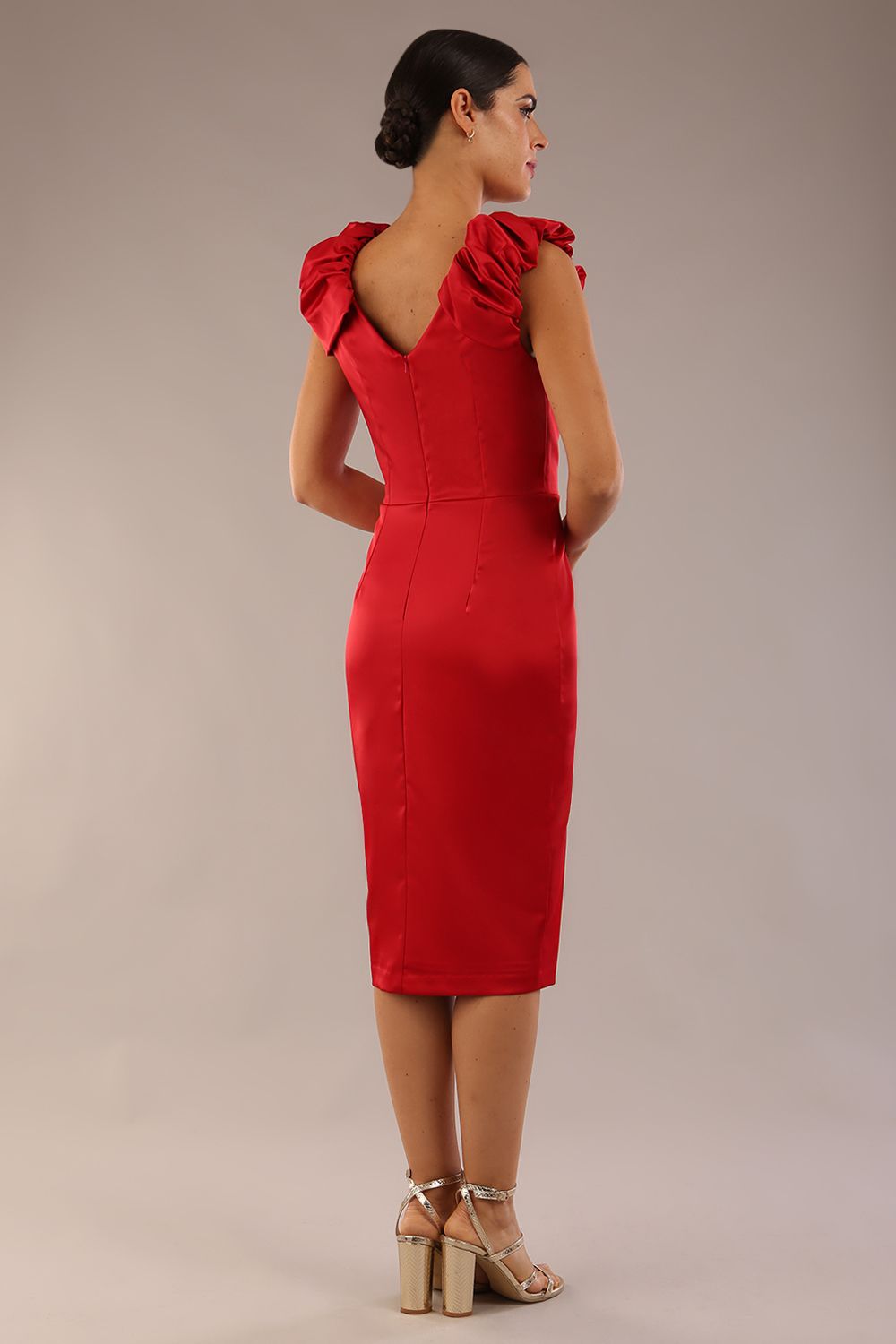 Prudence Satin Pencil Dress – Diva Catwalk, image 2