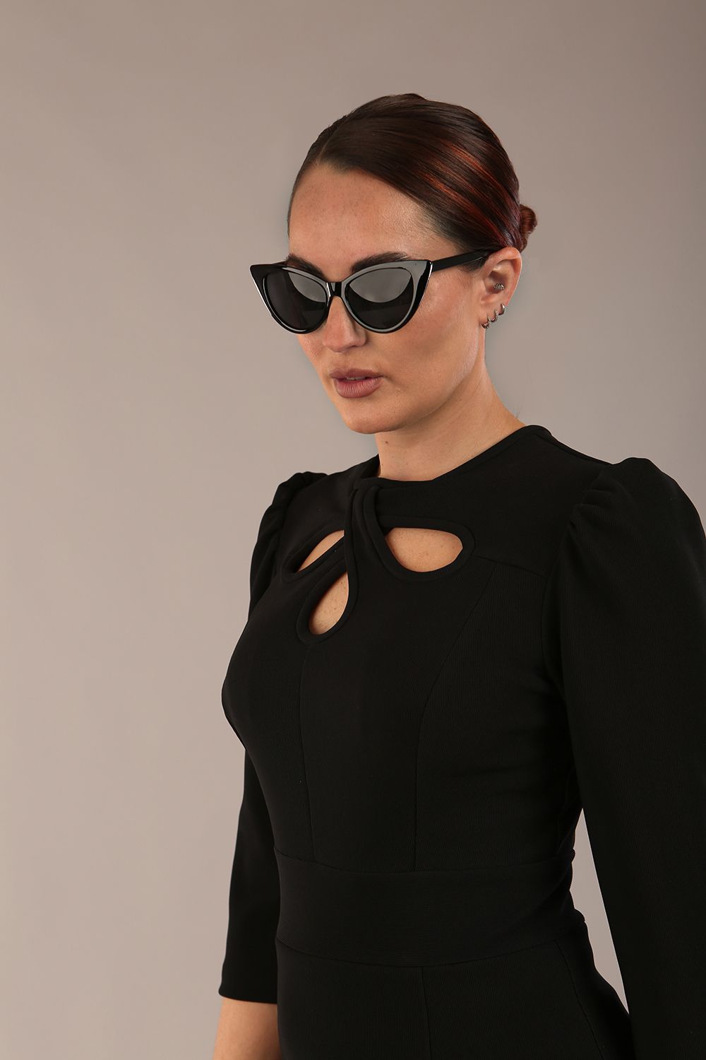 Quintessa Three Petal Keyhole Pencil Dress – Diva Catwalk, image 19