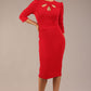 Quintessa Three Petal Keyhole Pencil Dress 