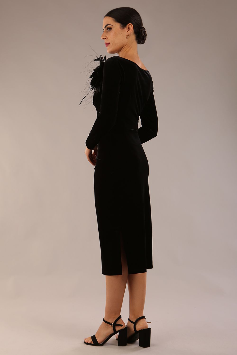 Renoir Long Sleeve Velvet Dress – Diva Catwalk, image 7