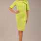 Reverie Short Sleeve Stretch Pencil Dress with Bow Detail 
