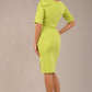 Reverie Short Sleeve Stretch Pencil Dress with Bow Detail 