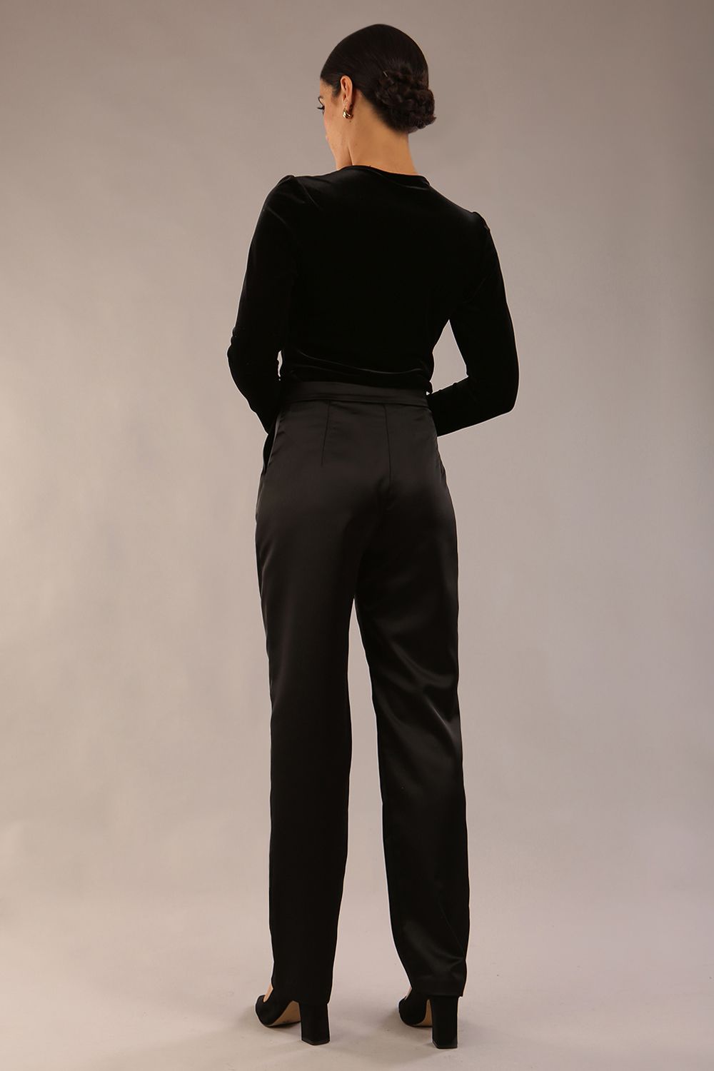 Rhea Satin Stretch Trousers – Diva Catwalk, image 2