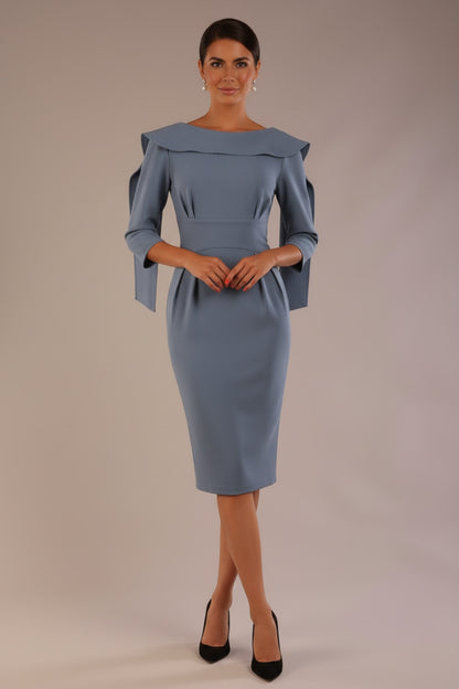 Rio Statement Collar Pencil Dress 