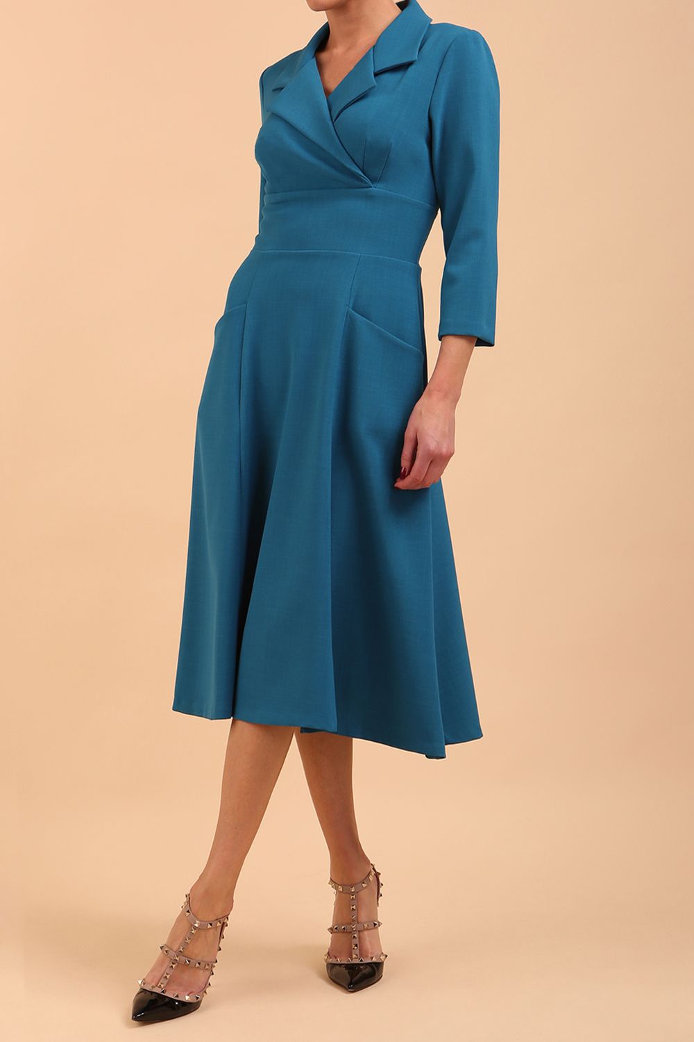 Riviera Sleeved Swing Dress – Diva Catwalk, image 9