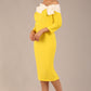 Rosalind Off Shoulder Bi-stretch Pencil Dress 