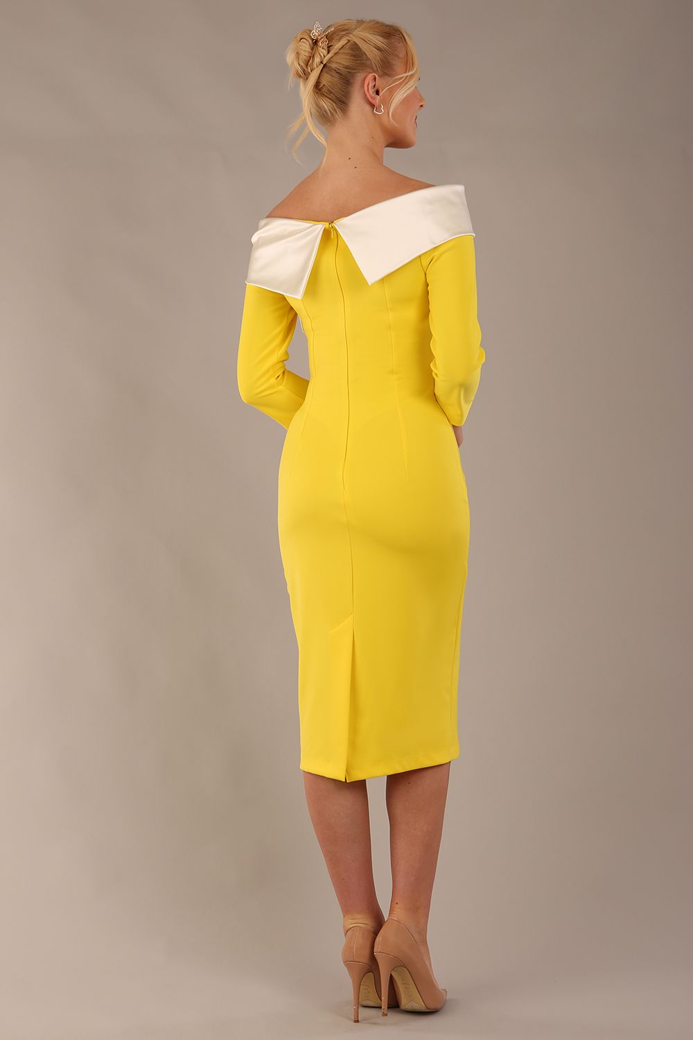Rosalind Off Shoulder Bi-stretch Pencil Dress 