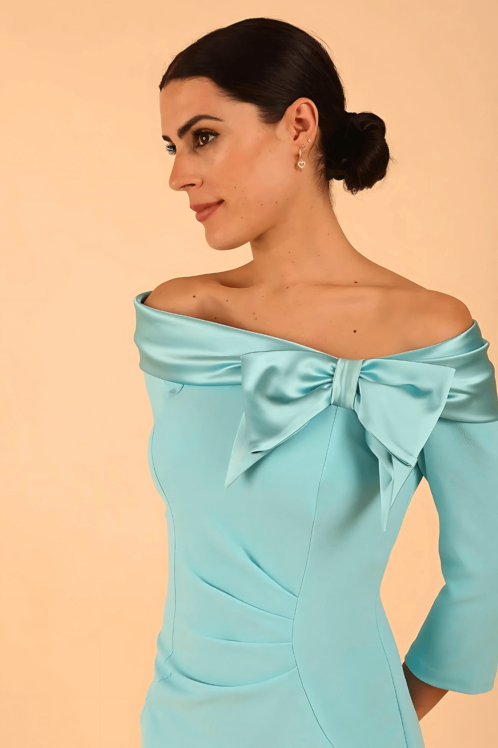 Rosalind Off Shoulder Bow Detail Pencil Dress – Diva Catwalk, image 22