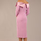 Rosalind Off Shoulder Bow Detail Pencil Dress 
