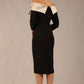 Rosalind Off Shoulder Bow Detail Pencil Dress 