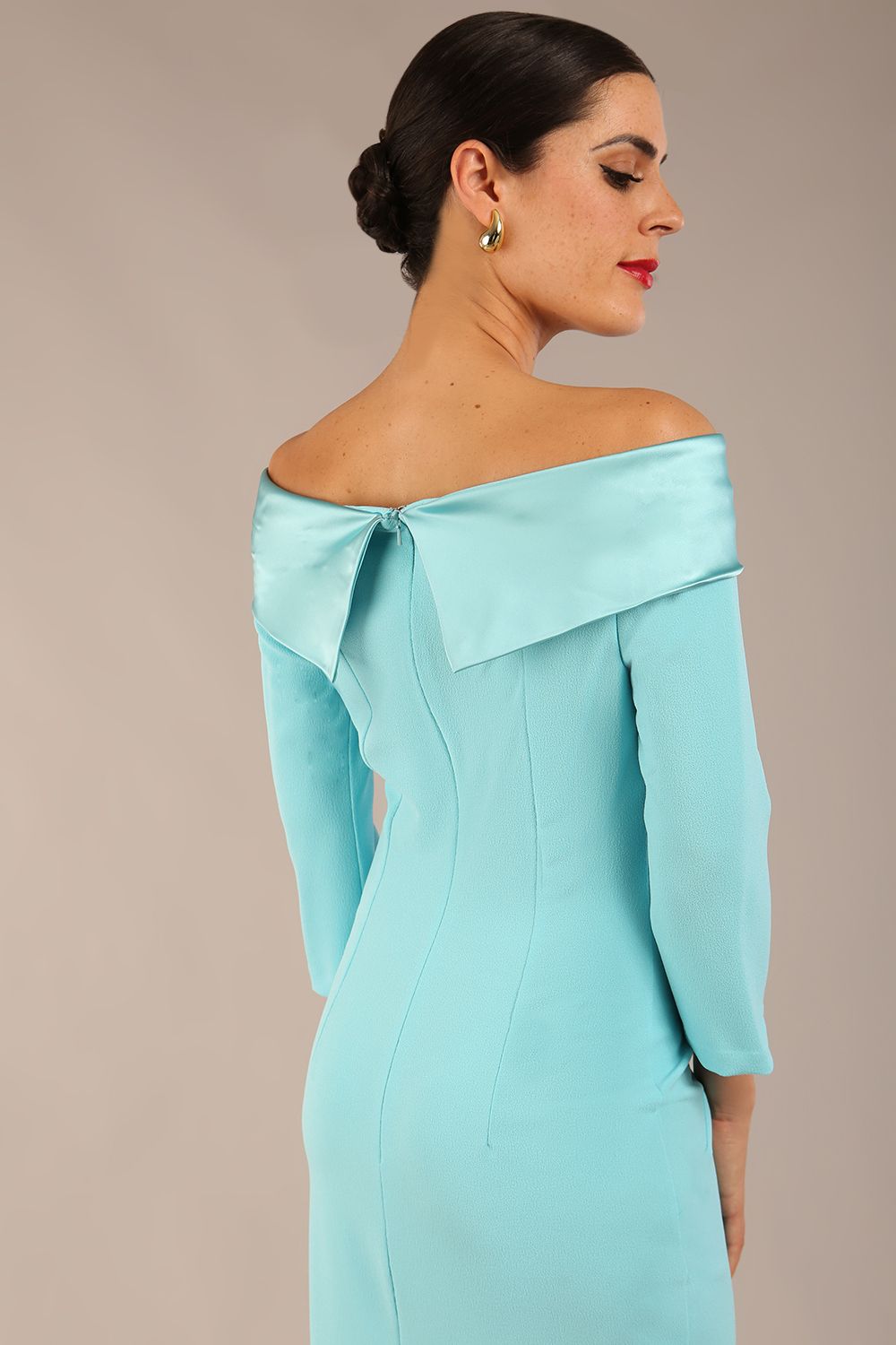 Rosalind Off Shoulder Bow Detail Pencil Dress – Diva Catwalk, image 21
