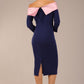 Rosalind Off Shoulder Bow Detail Pencil Dress 