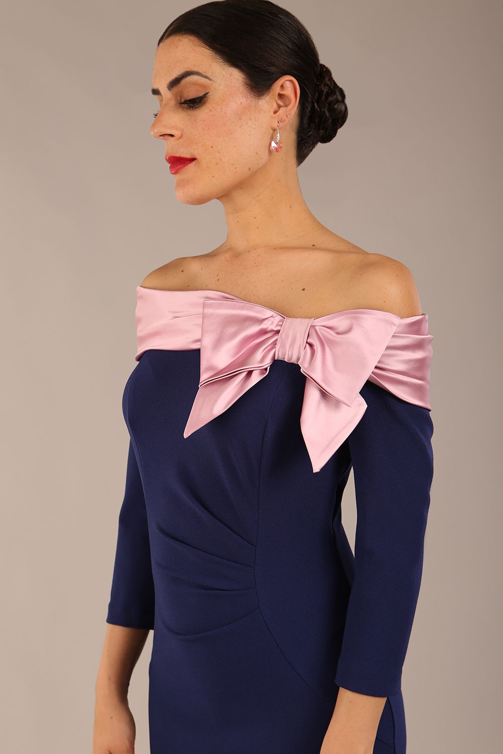 Rosalind Off Shoulder Bow Detail Pencil Dress – Diva Catwalk, image 14