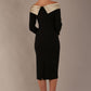 Rosalind Off Shoulder Bow Detail Pencil Dress 