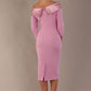 Rosalind Off Shoulder Bow Detail Pencil Dress 