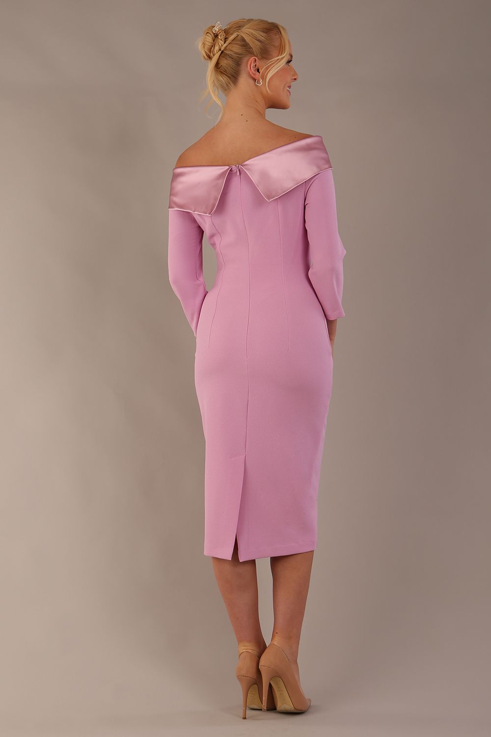 Rosalind Off Shoulder Bow Detail Pencil Dress – Diva Catwalk, image 24