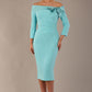 Rosalind Off Shoulder Bow Detail Pencil Dress 