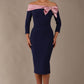 Rosalind Off Shoulder Bow Detail Pencil Dress 