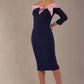 Rosalind Off Shoulder Bow Detail Pencil Dress 
