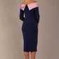 Rosalind Off Shoulder Bow Detail Pencil Dress 