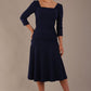 Rowan Ruched Square Neck Dress 
