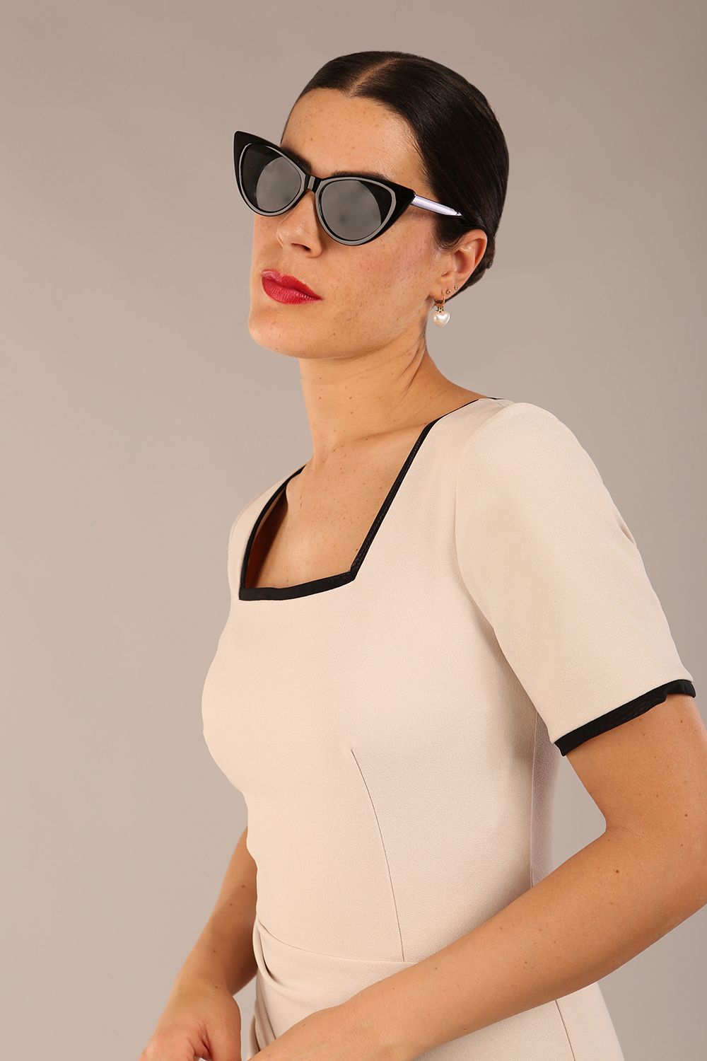 Seed Albany Pencil Skirt Short Sleeve Dress in Sandy Cream – Diva Catwalk, image 7
