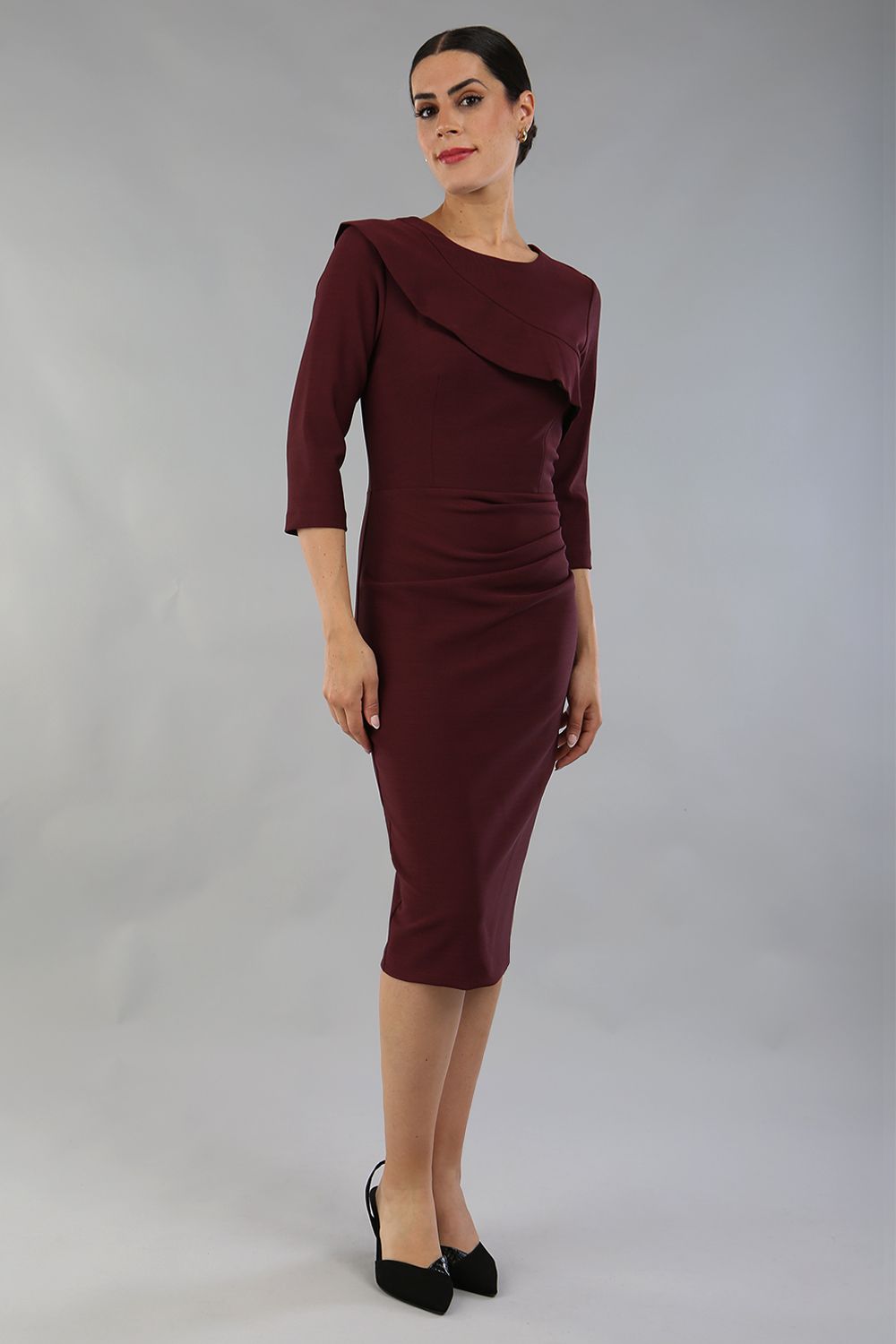Seed Aspley Sleeved Pencil Skirt Casual Dress in Port Royale – Diva Catwalk, image 10