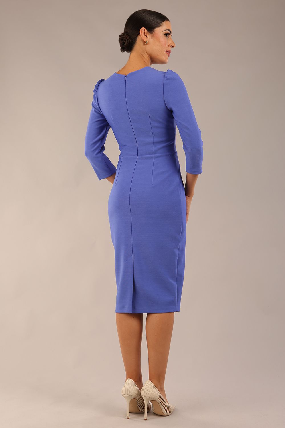 Seed Aurelia 3/4 Sleeve Knee Length Pencil Dress – Diva Catwalk, image 2